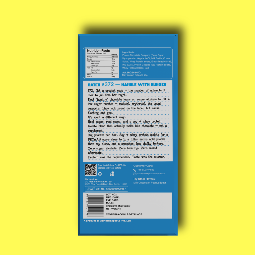 Chunky Monkey Protein Chocolate, 15g Protein — Milk Chocolate